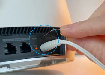 Factory reset the orbi satellite